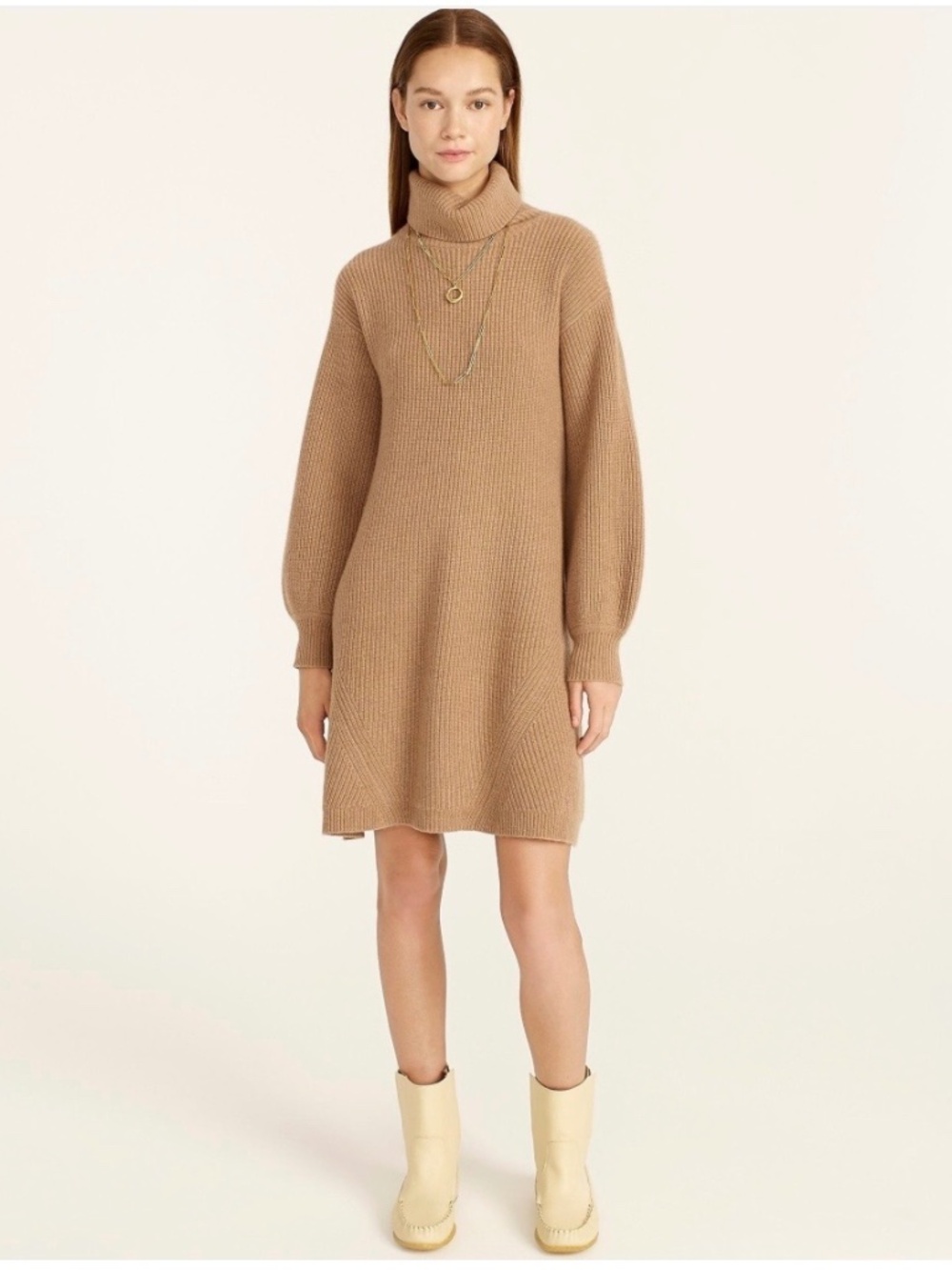 J Crew Wool And Recycled-cashmere Turtleneck Sweater-dress